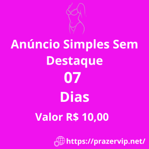 Vale 01 Anúncio Simples Sem Destaque Por 07 Dias